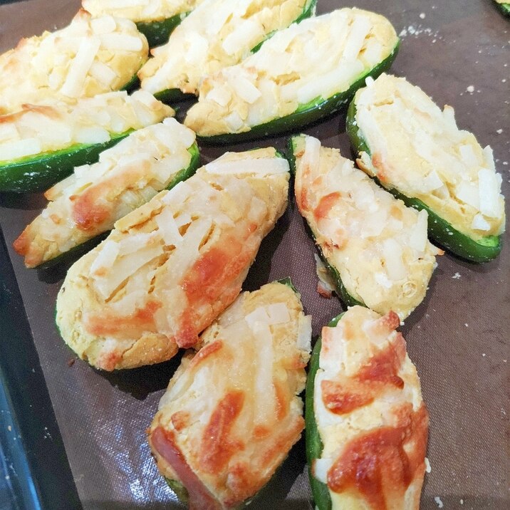 大豆とコーン詰めピーマン